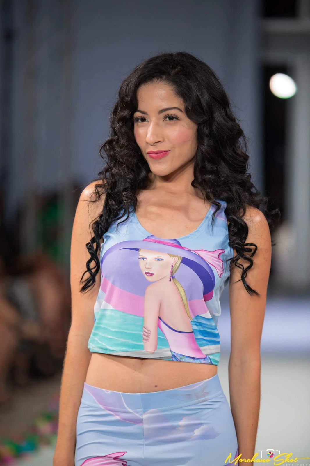 Crop top Sharon Tatem Palm Beach anti-transpiration en textile léger