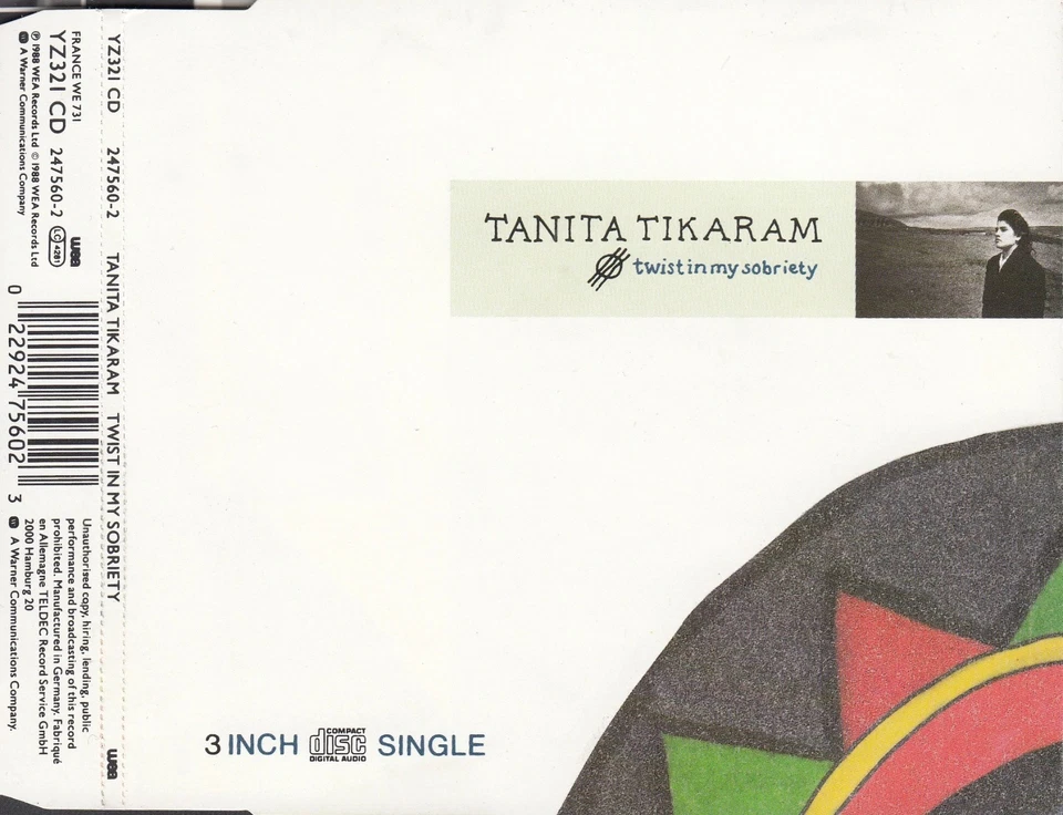 TANITA TIKARAM Twist In My Sobriety - 3 Inch Single MCD 1988 RAR & WIE NEU Folk - Bild 2 von 4