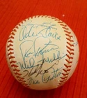 1981 Charleston Charlies AUTOGRAPH BASEBALL (26 Auto) Cleveland Indian Von Hayes