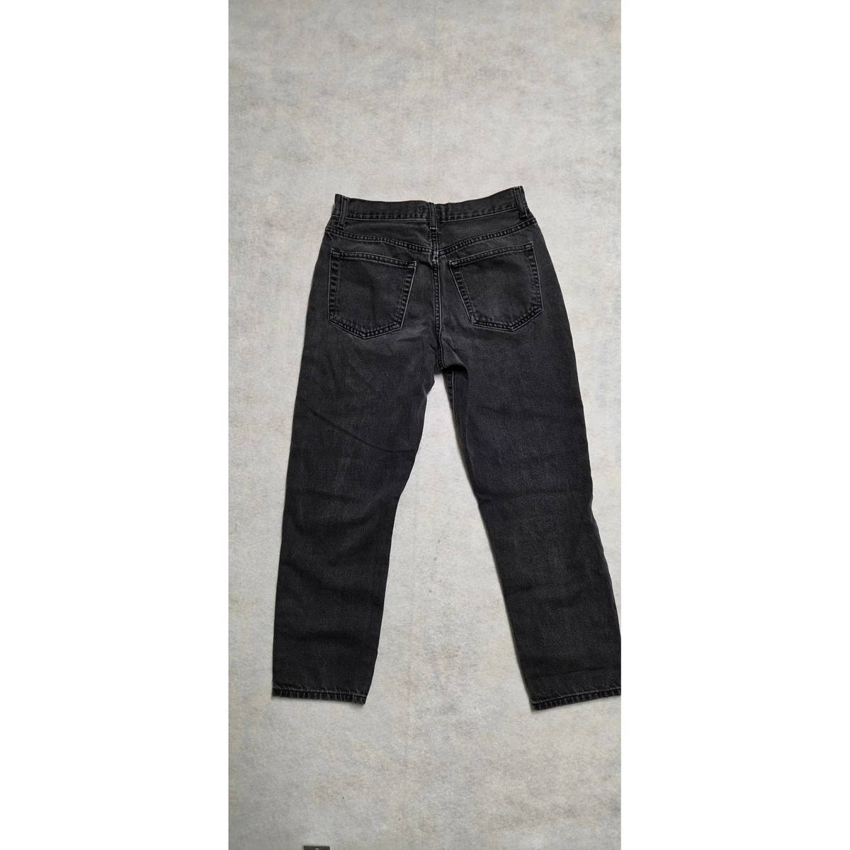 Pantalones de mezclilla Forever 21 negros cintura alta pierna recta talla 25