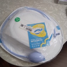 Pochik Collapsible Sitz Bath Tub with Flusher Hose Blue