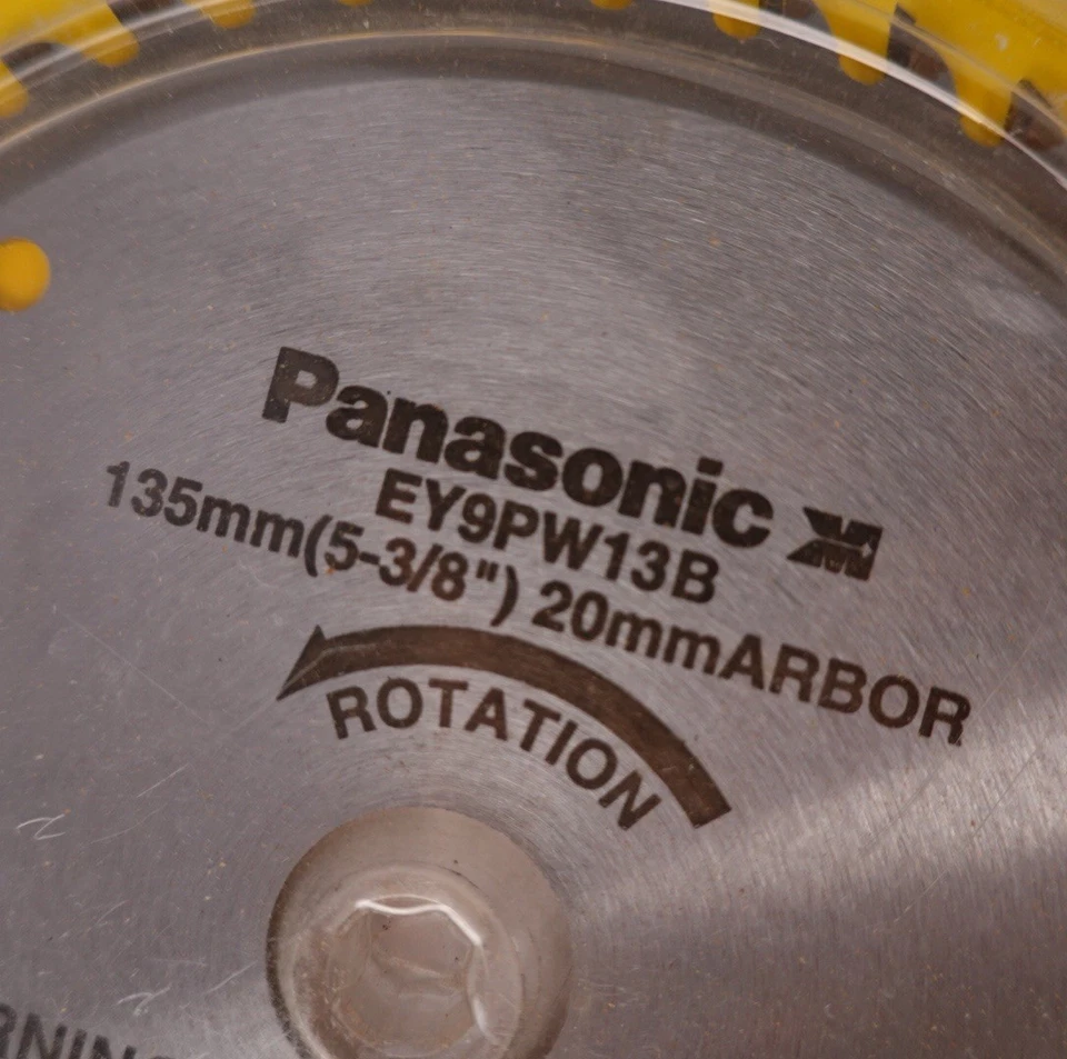 Hoja de corte de madera genuina Panasonic EY9PW13B 5-3/8" para punta delgada de carburo de madera Foto 3 de 4
