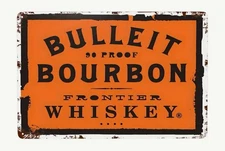 New Bulleit Bourbon Frontier Whiskey Tin Sign 12x8 Bar Pub Wall Decor Man Cave