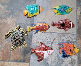 SALTWATER OCEAN FISH METAL WALL ART