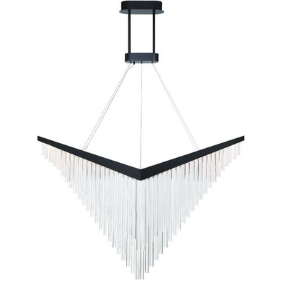 Vivien - 75W 1 LED Chandelier-39 Inches Tall and 24 Inches Wide-Black Finish