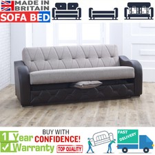 Harvey 3 Seater Ottoman Storage Sofa Bed Modern Luxury Bedroom - UK Made