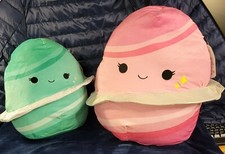 Squishmallows Space Squad Zuzana Pink Planet 16" Hugo Blue Planet 12" NWT