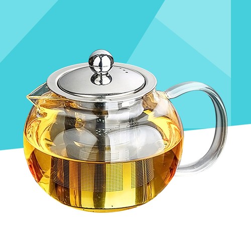 Glass Teapot Warmer Glass Tea Pots Loose Tea Borosilicate Teapot - Picture 10 of 12
