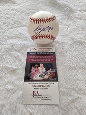 ALEK MANOAH signed OML baseball JSA COA BLUE JAYS