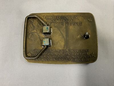 Vintage 1976 Hesston National Finals Rodeo Collectible Brass Belt Buckle 1976 Hesston Belt Buckle Rodeo Cowboy National Finals Saddle  main image 2