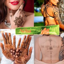 15X Neha Herbal Fast Henna Mehandi Cones Natural Herbal Strong Dark RED Tubes