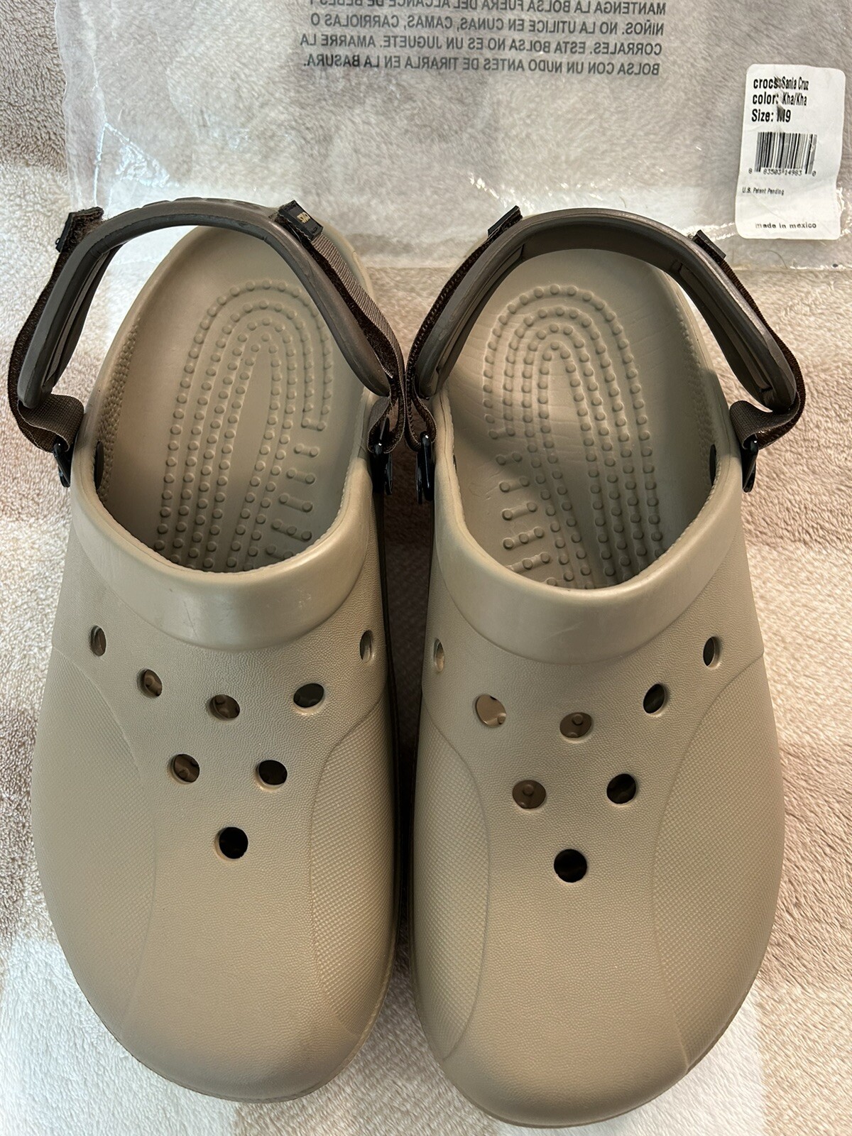 Crocs Classic All Terrain Clog Beige Khaki Golf Shoes… Gem