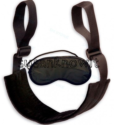 Doggie Style Waist Strap Blindfold Couples Love Game Positioning Restraint