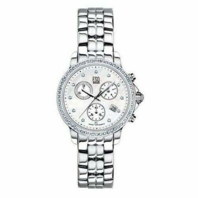 ESQ by Movado Silver Tone Women\'s Bracelet Watch with diamonds mother of pearl Ladies Movado Watch Mother of Pearl Dial 0.50 TW Diamond  main image 4