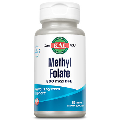KAL Methyl Folate 800 mcg | 5-MTHF | 90 Tablets