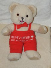 Vintage 1986 Russ Snuggle Teddy Bear 15" Plush Lever Bros Co Excellent Outfit