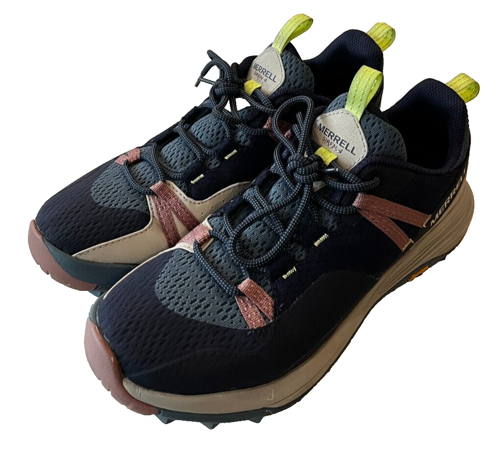 Merrell Siren 4 DONNA scarpe da trail running blu stringate sneakers TAGLIA 9 pulite