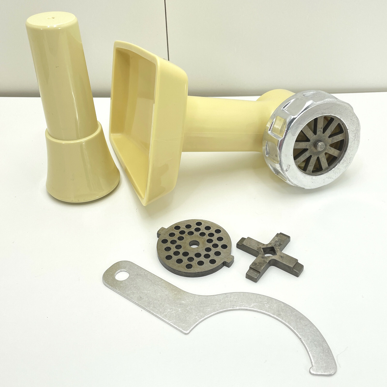 Oster Meat Grinder Attachment for Regency Kitchen Center Yellow Vintage