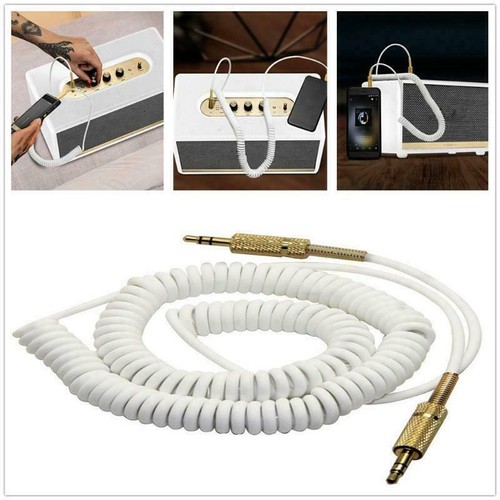 Marshall Woburn Kilburn II Speaker Audio AUX Coiled Cable Replacement Blk or Wht - Picture 5 of 24