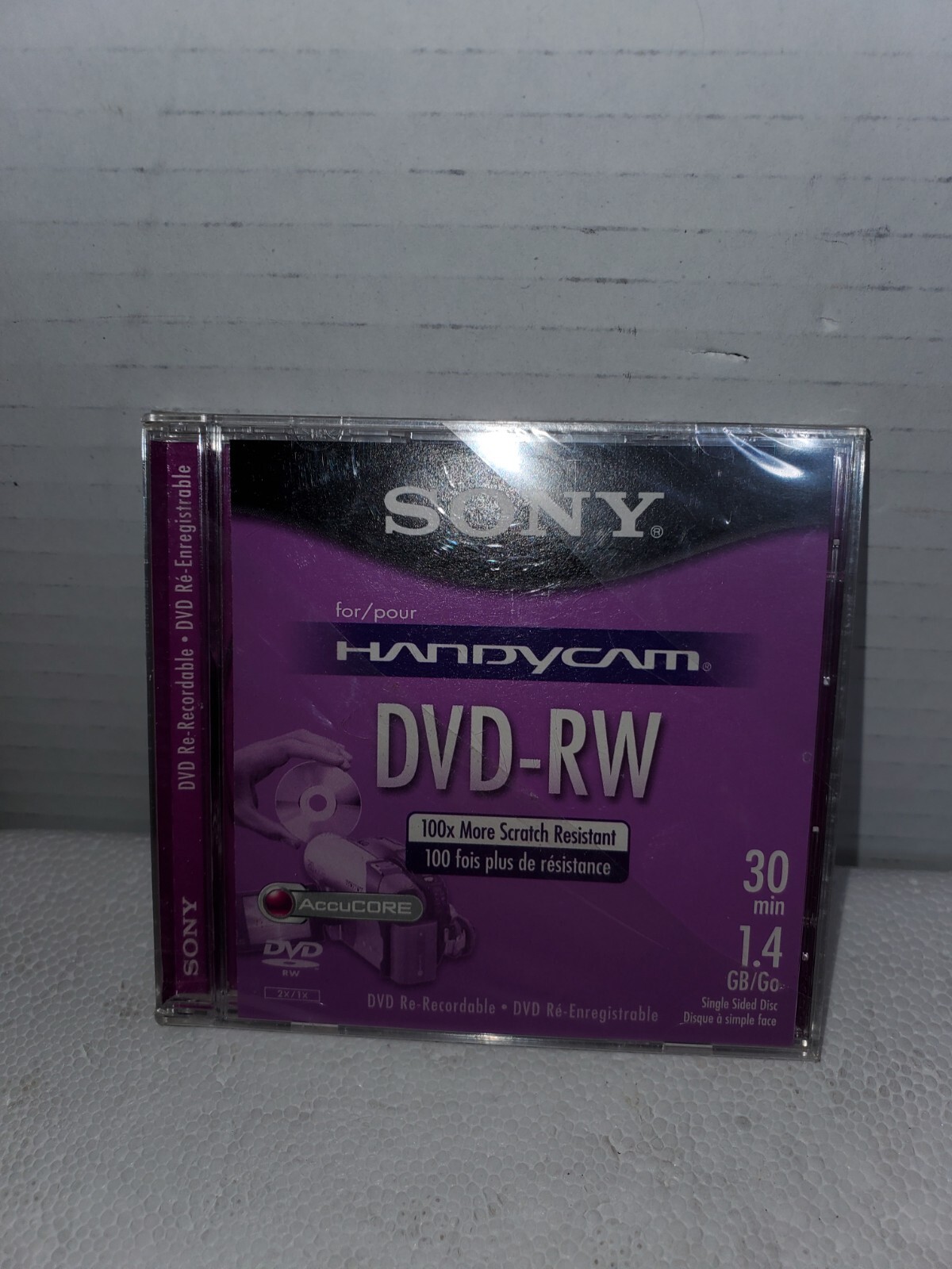 Sony HandyCam DVDRW Disc 30min 1.4GB Single Sided Monoface Single