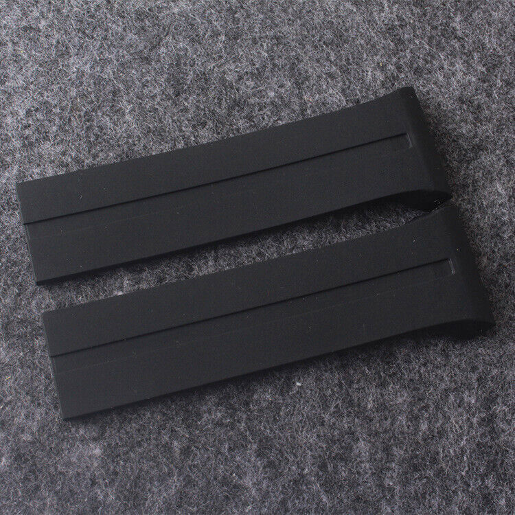 Band Fits For Porsche Design Worldtimer P6750 Black 28mm Rubber