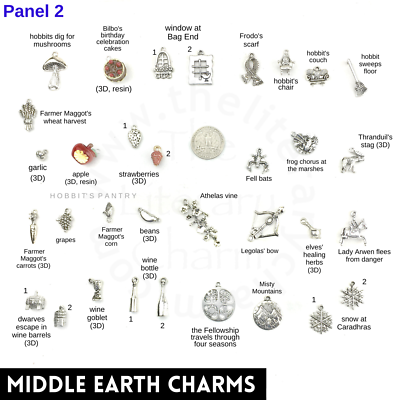 LORD of the RINGS Hobbit Charms Tolkien Fantasy Gifts | eBay