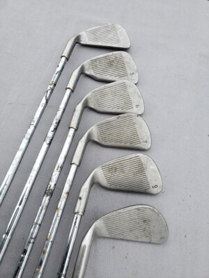 Lot De 6 Fers Ping Eye / Eye 2 - Droitier - #5,6,7,9 (Orange) Et #3,PW (Noir) - Occasion