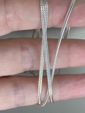 Sterling Silver Flat Snake Chain - 2 MM's Wide - "S" Clasp - 18 Inch - 5.5 Grams