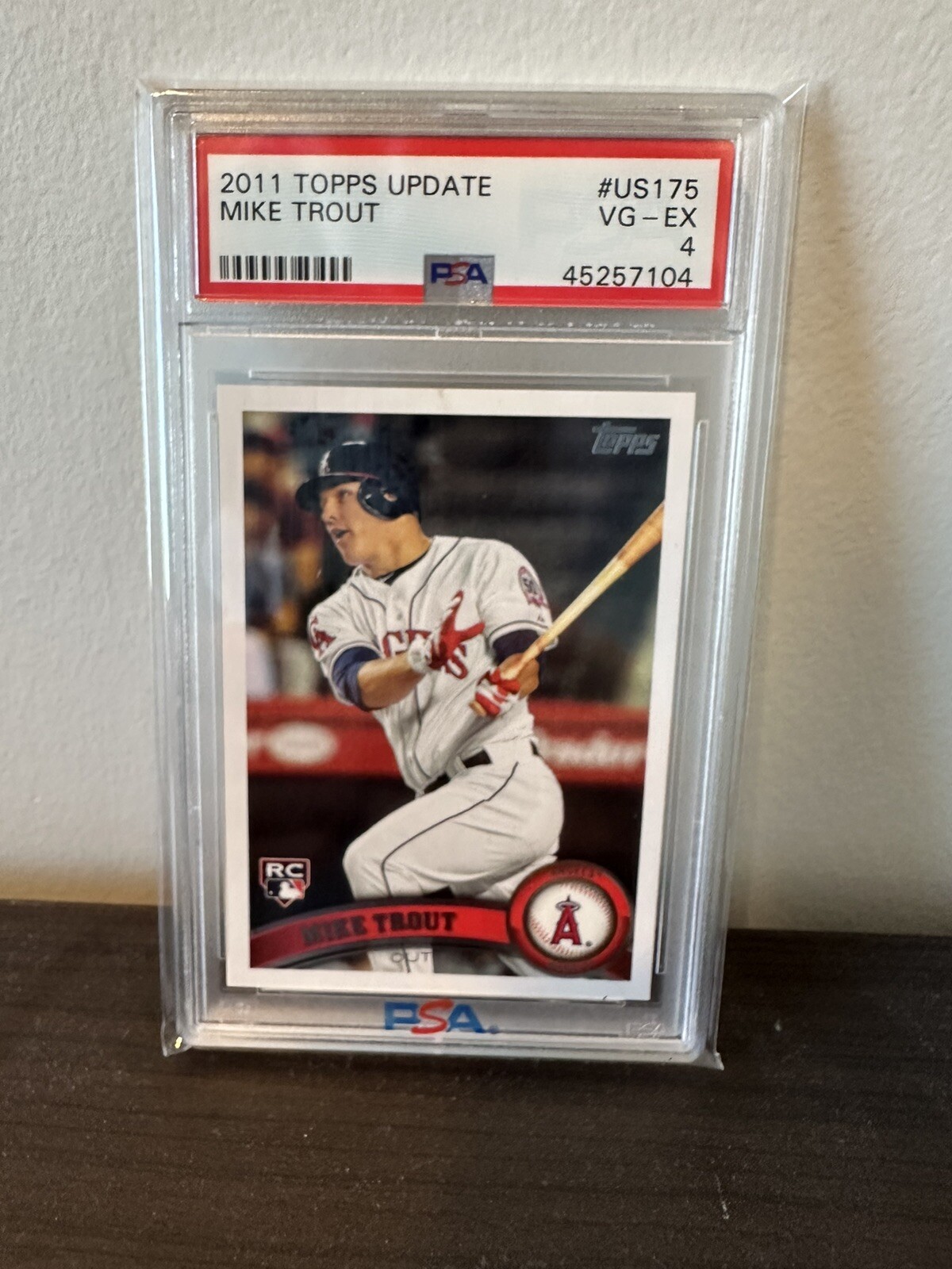 2011 TOPPS UPDATE #US175 MIKE TROUT ROOKIE PSA 4 VG-EX 