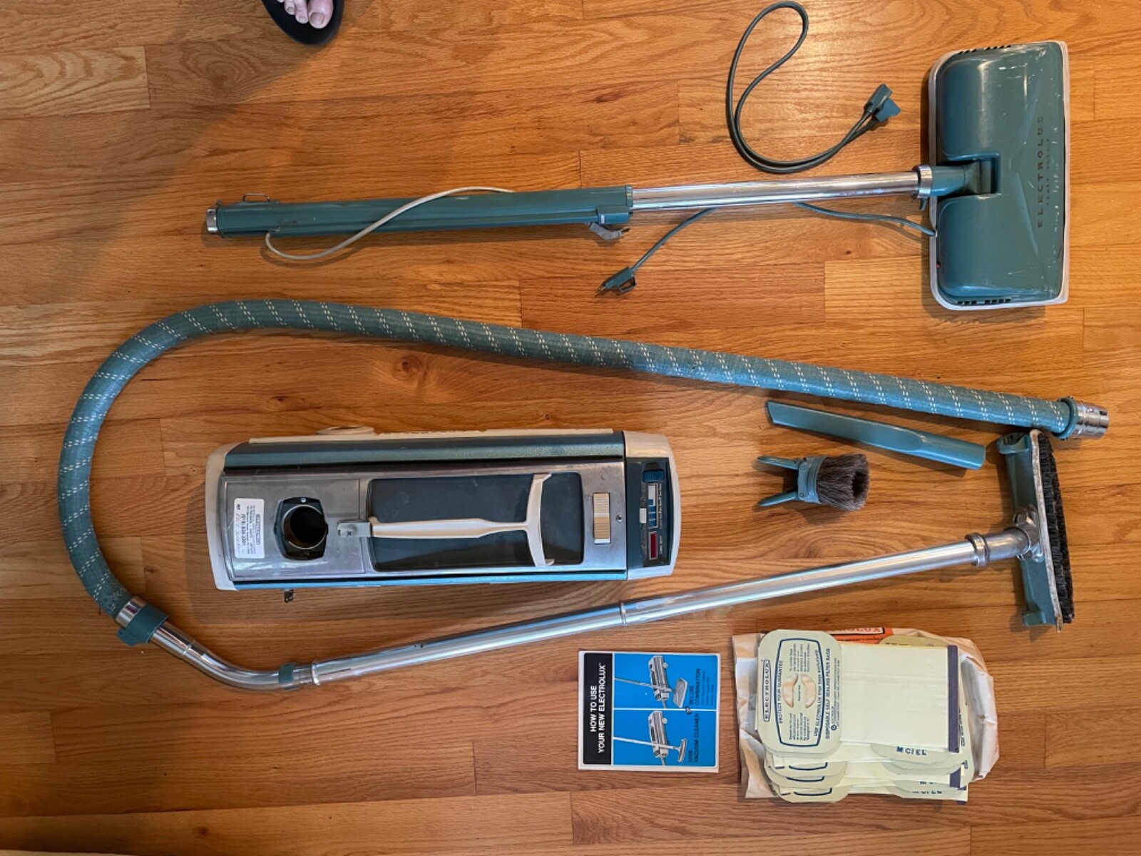 Electrolux Canister Vacuum Cleaner Model 1205 With Accessories Tested