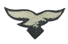 Wehrmacht Brustadler Heer M35 weiß auf blaugrau maschinengestickt Reenactment