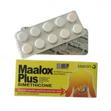 2X Maalox Plus Simethicone For Relief of Gastric & Stomach Wind 40'S FREE SHIP