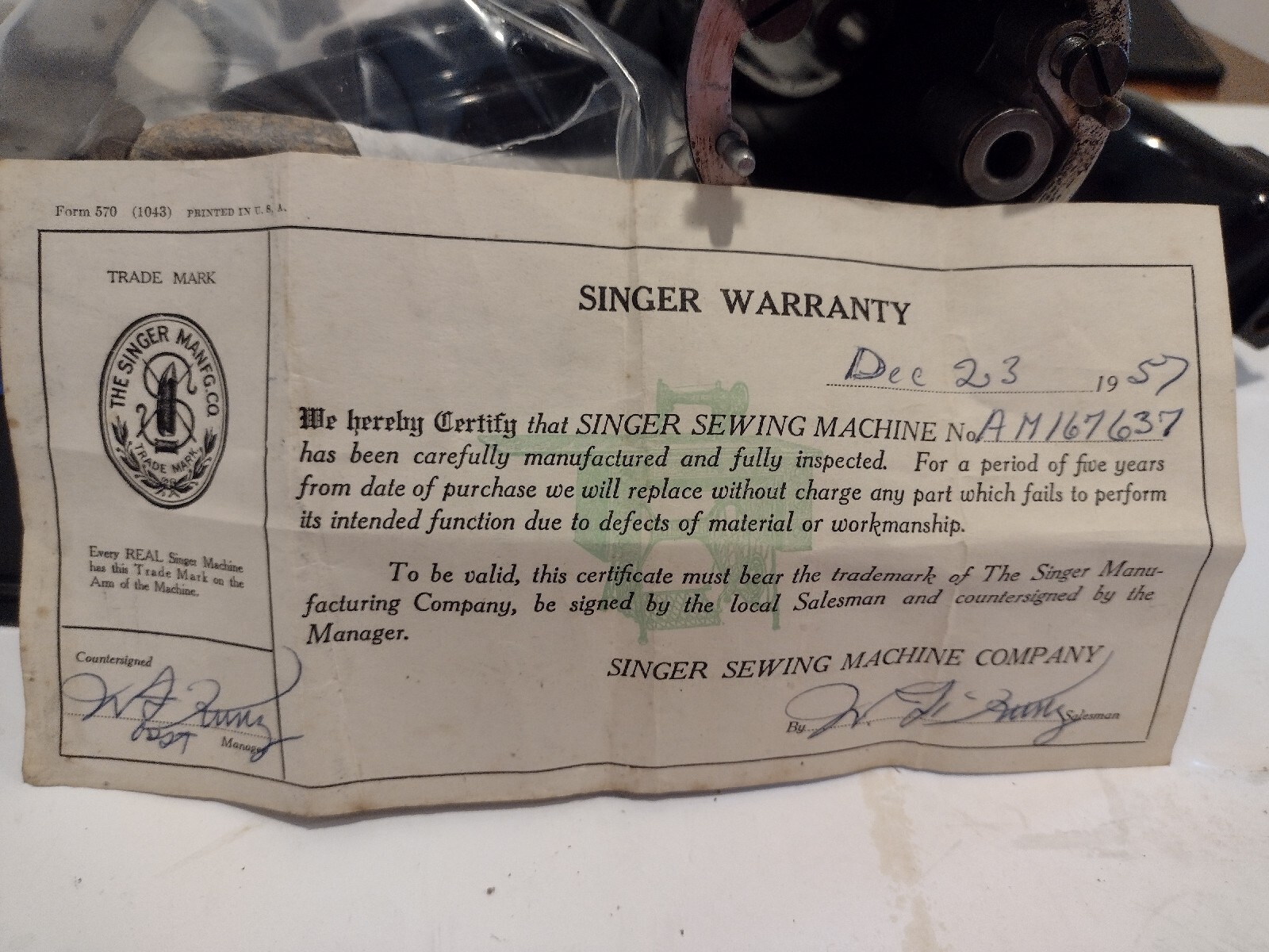 1955 Singer 221 Lot HULL & EXTRA PARTS LIGHT WHEEL SWITCH Featherweight