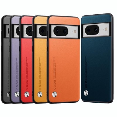 For Google Pixel 8 Pixel 8Pro Plain Leather Fabric Rubber Hard case back cover