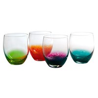 Artland Fizzy Double Old-fashioned Glass, Multi-colored, Set Of 4, New, Free Shi on sale Artland Fizzy Double Old-fashioned Glass, Multi-colored, Set Of 4, New, Free Shi on sale