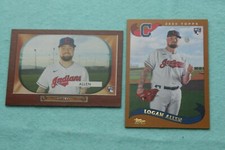 LOGAN ALLEN LOT OF 2 RC 2020 ARCHIVES 1955 BOWMAN & BASE #B55-23&251 CLEVELAND
