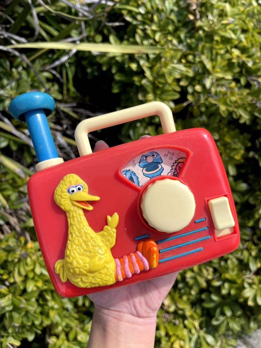 VINTAGE Sesame Street Music Box Radio Big Bird Wind Up Toy 90s Not Working