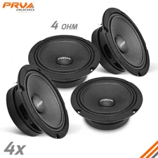 4x PRV Shallow 6.5" Midrange Slim Speakers Car Audio 800 Watts 4 Ohm 6MR200A-4