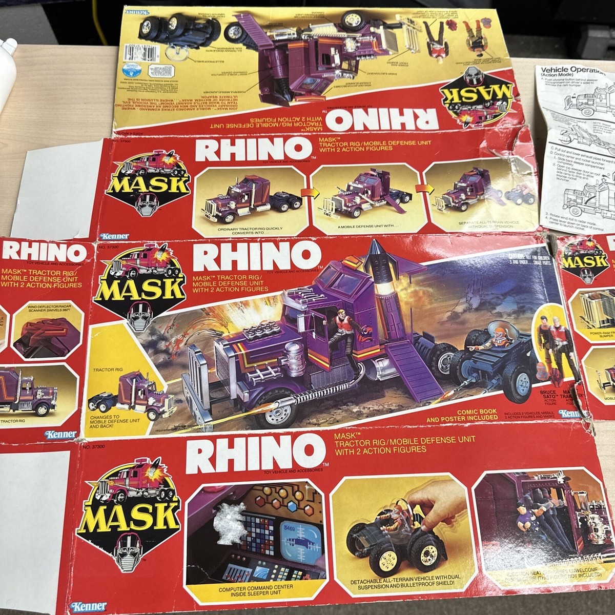 1985 MASK M.A.S.K Rhino Truck COMPLETE Masks Kenner w Box, No