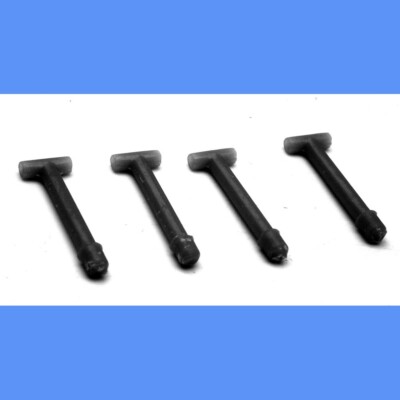 CABOOSE STACK (Quantity 4) BLACK  Resin Replacement for ATHEARN 53606 HO Scale