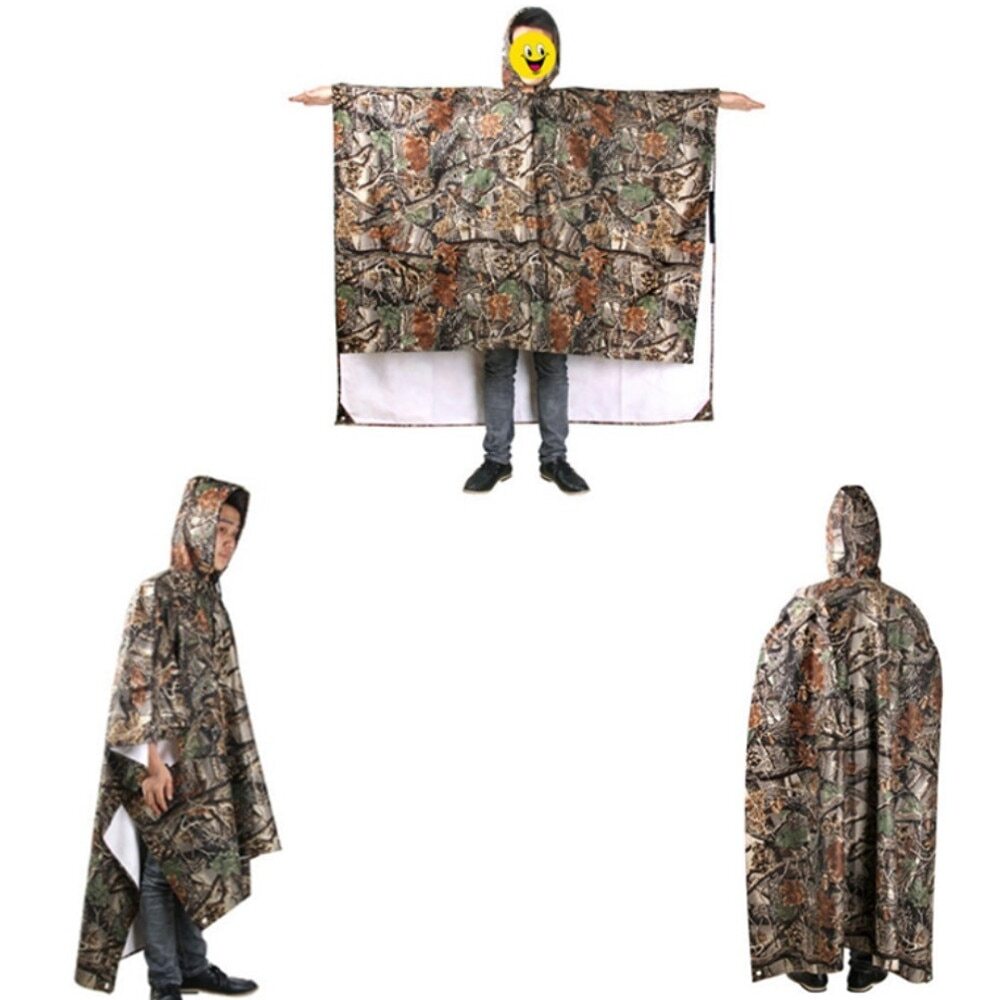 Military Waterproof Raincoat for Men and Women - Outdoor Windproof Awning Style