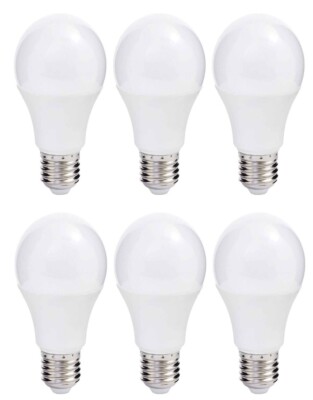 6er Pack Attralux LED E27 A60 Birnenform 8W = 60W 806lm 230V Warmweiß 2700K