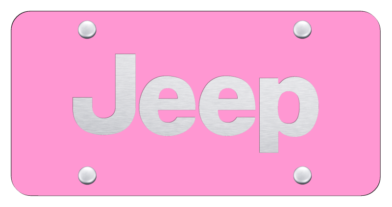 Jeep Logo Nameplate Laser Etched License Plate Official Licensed