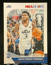 2019-20 NBA Hoops Winter Rookie #256 Justin Wright-Foreman Utah Jazz