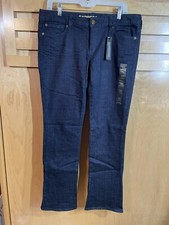 Express Jeans Stella Barely Boots Denim Women  s Sz 10R Insteam 32 Blue Dark Wash