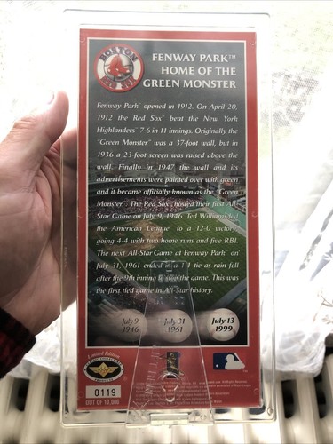 Boston Fenway Park 1999 All-star Game Pedro Ramirez Commemorative Ticket - Picture 4 of 7