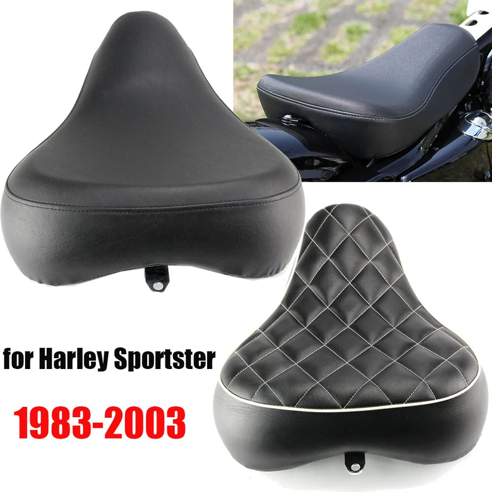Asiento delantero conductor solo para Harley Sportster XL 1200 883 72 48 1983-2003 Foto 4 de 4