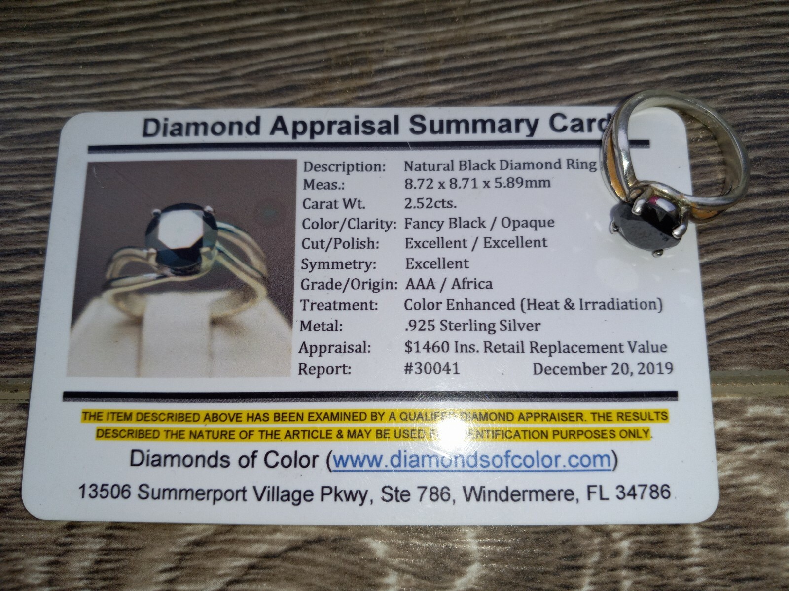 black diamond ring - image 1