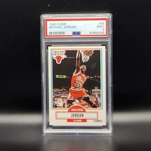Michael Jordan 1990 Fleer #26 Chicago Bulls PSA 9 Mint 🐐🔥🔥🔥📈📈📈