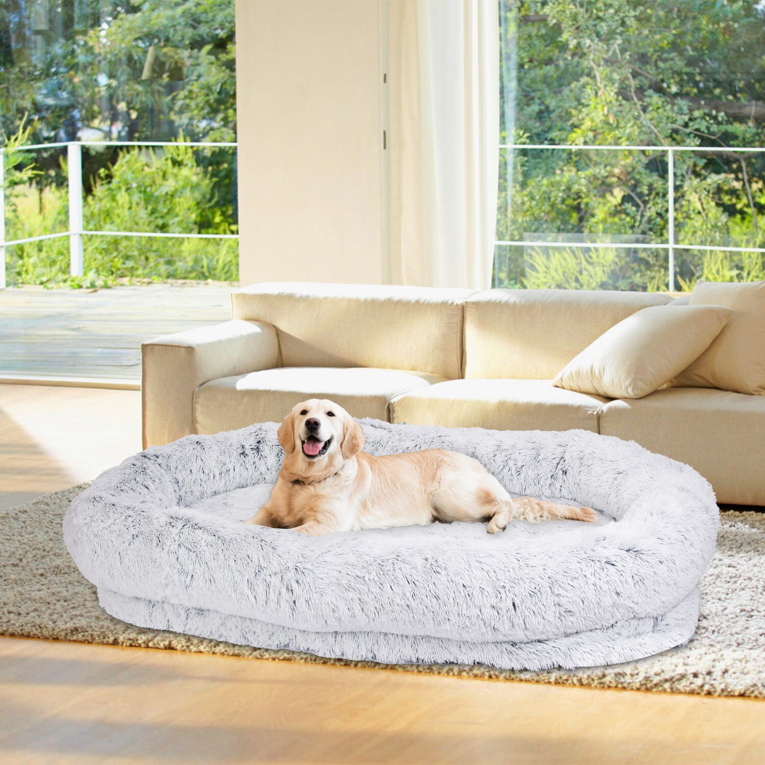 Large Bean Bag Bed W/ Blanket for Human BeanBag Dog Bed Human Size